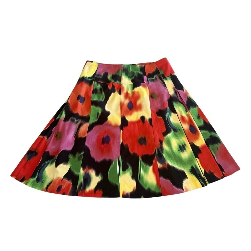 Feminine Fairy Maximalism Floral Colorful Boho Retro A-Line Skirt Size 10